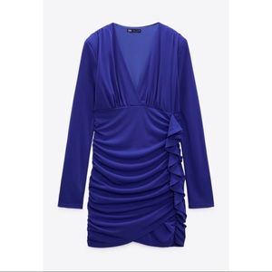 Zara ruffled draped dress